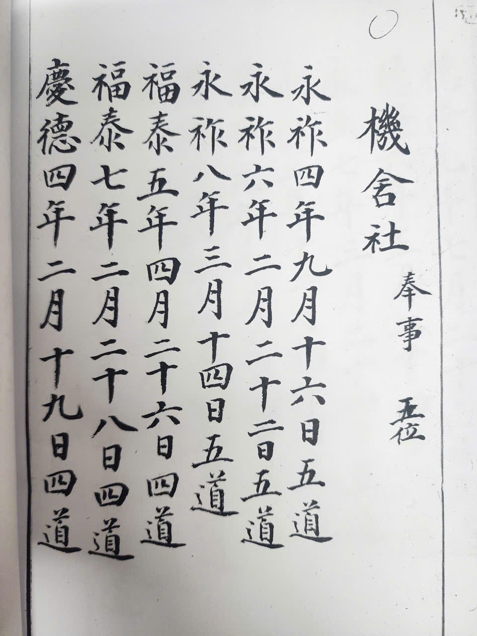 Bảng kê sắc phong lưu tại làng (Hình ảnh chụp - 4 ảnh)
